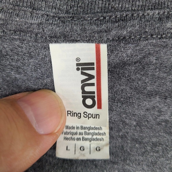 Trump 2020 T-Shirt Large Adult‎ Gray Patriotic American Flag Anvil Short Sleeve - Picture 4 of 10